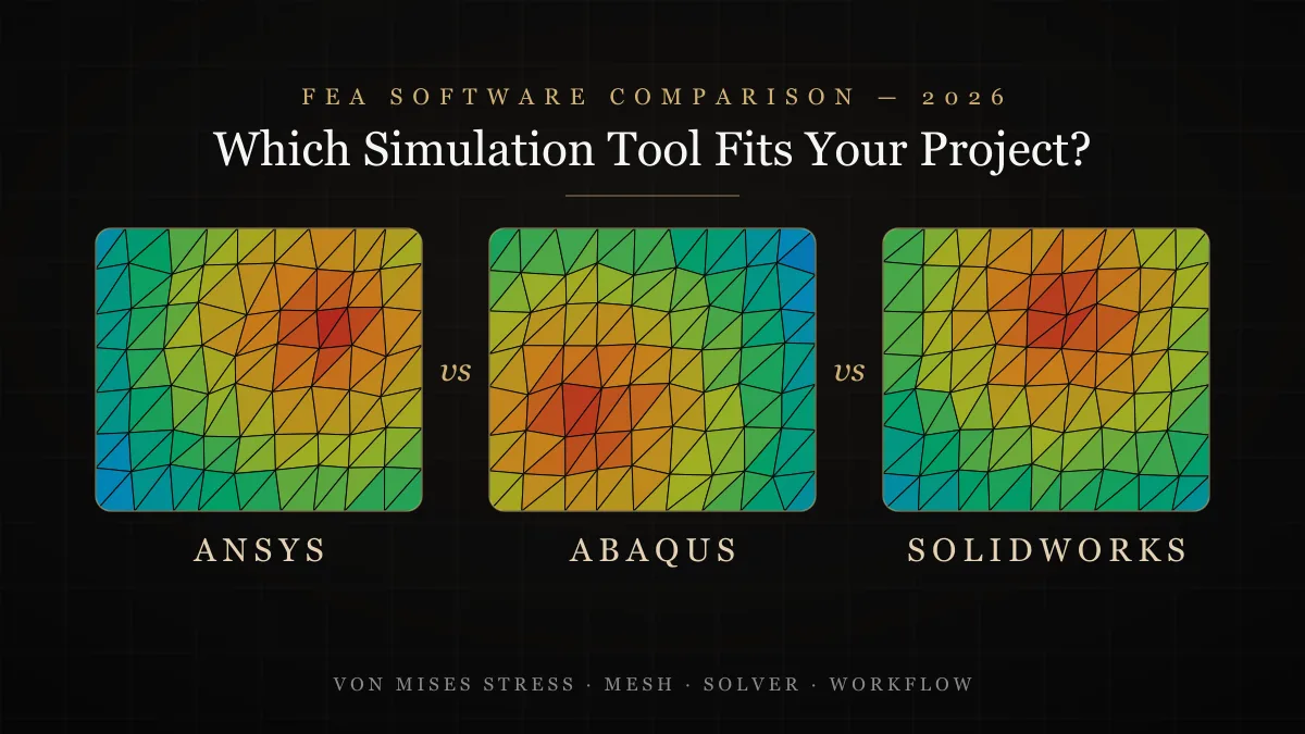ANSYS vs Abaqus vs SolidWorks Simulation: Which FEA Software Should You Choose in 2026?